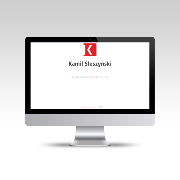 Projekt strony portfolio Grafik Kamil Śleszyński